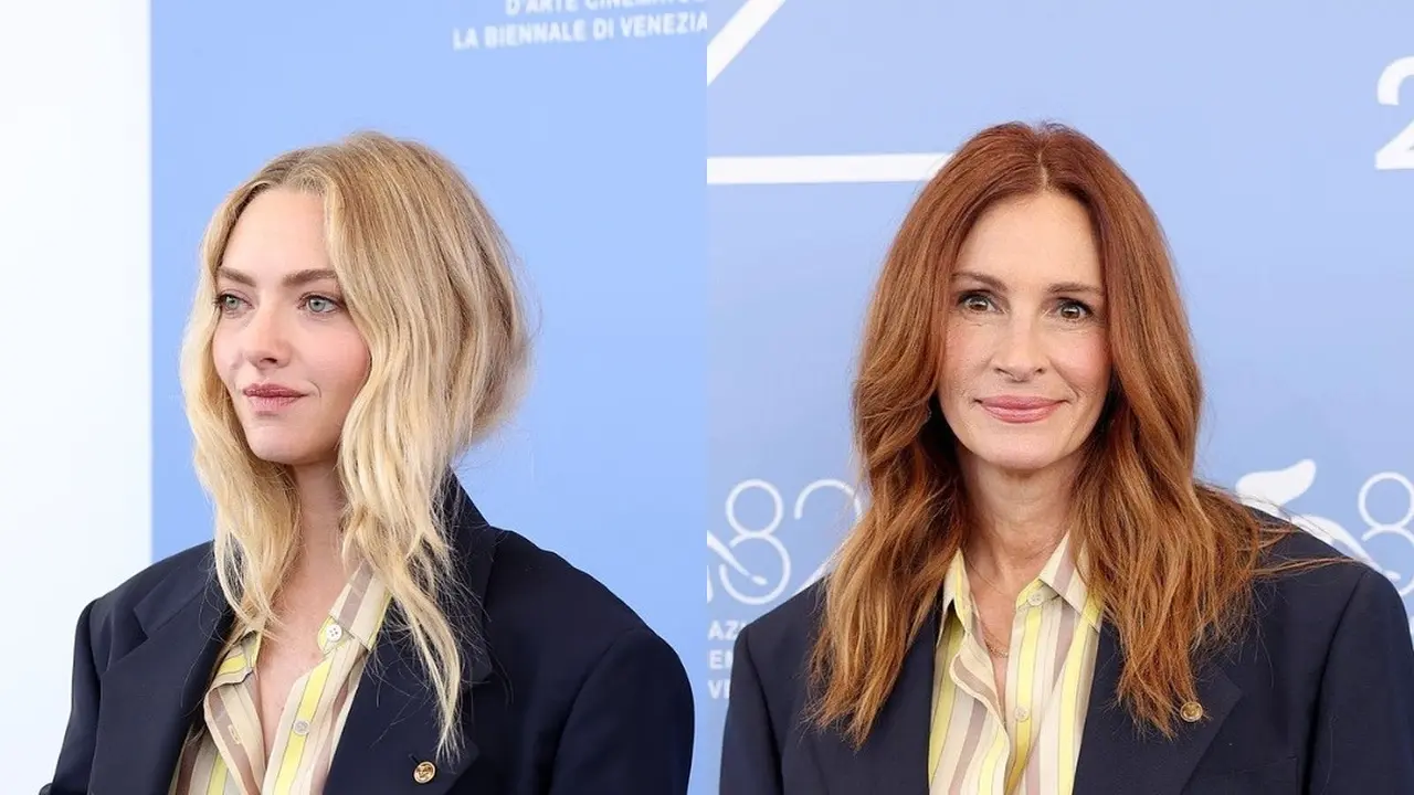 Amanda Seyfried ‘Pinjam’ Outfit Versace Julia Roberts di Venice Film Festival 2025