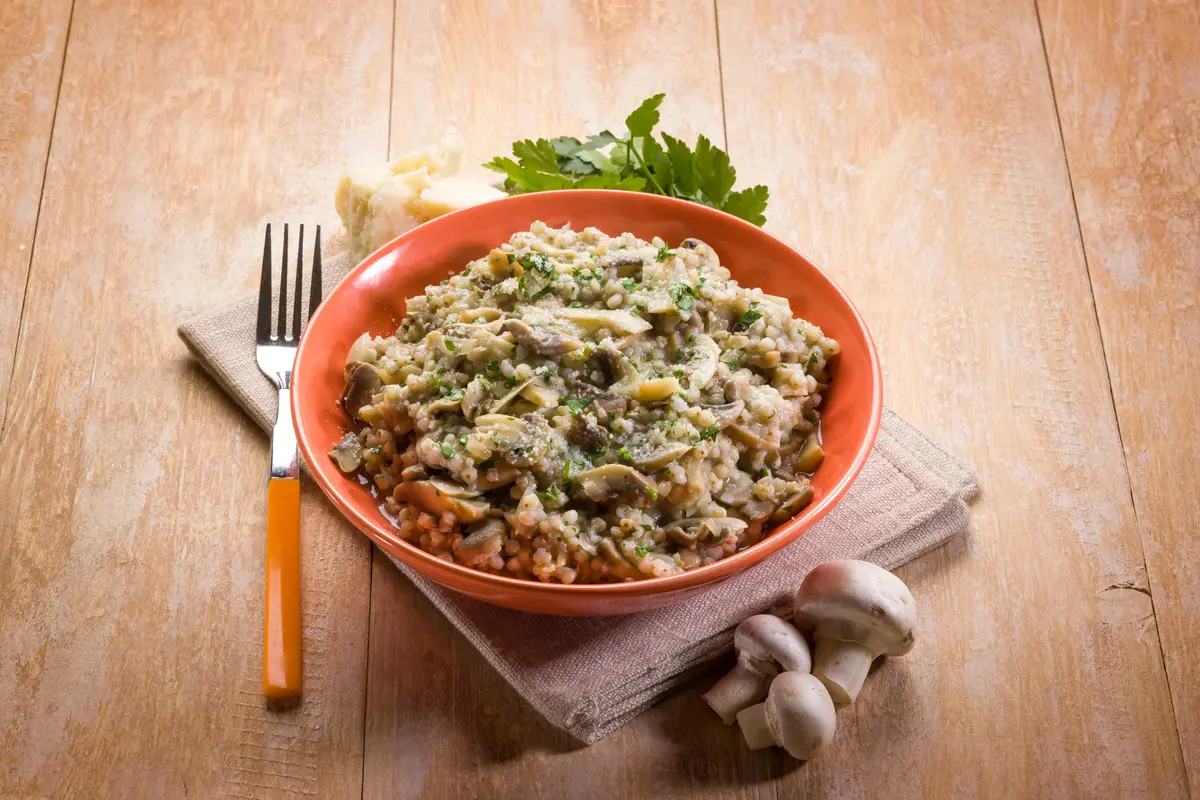 Kandungan Serat dan Protein Terdapat pada Barley Risotto Jamur