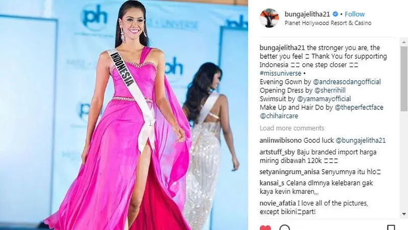 Bunga Jelitha di ajang Miss Universe 2017