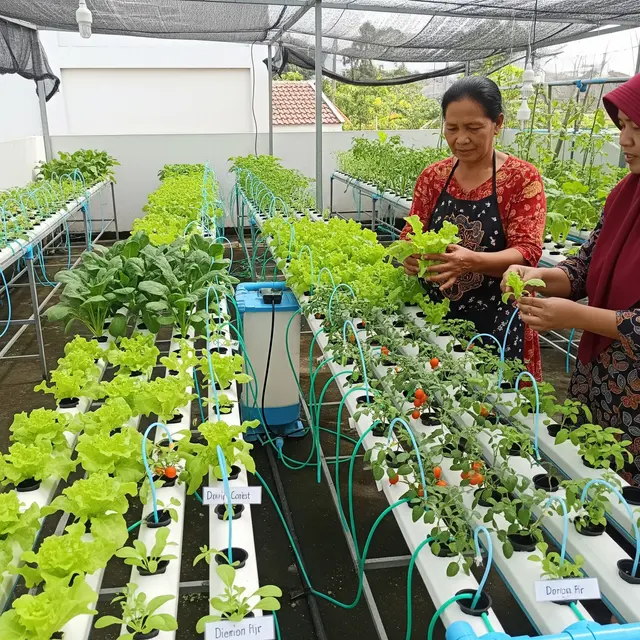 Ide Kebun Sayur Hidroponik untuk Ibu PKK