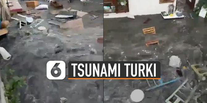 VIDEO: Detik-Detik Tsunami Terjang Pemukiman Turki