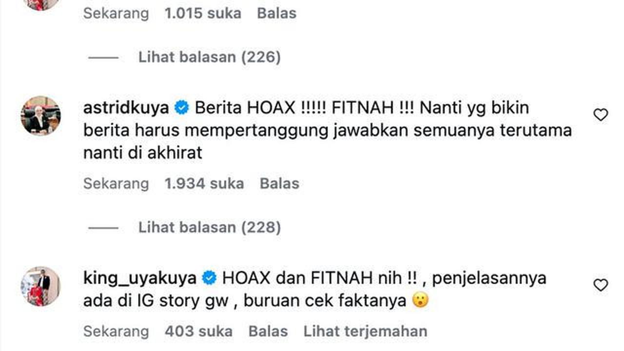 Uya Kuya Diterpa Gosip Punya 750 Dapur MBG, Astrid Kuya: Yang Bikin Berita Harus Tanggung Jawab!