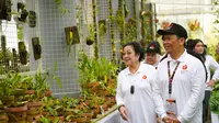 Ketua Yayasan Kebun Raya Indonesia (YKRI), Megawati Soekarnoputri, meresmikan Rumah Kaca Anggrek Soedjana Kassan yang berada dalam kompleks Kebun Raya Bogor, Jawa Barat, Rabu (17/5/2024) (Istimewa)