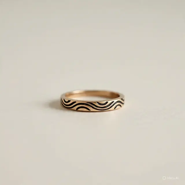 Cincin Emas Motif Ukiran Suku
