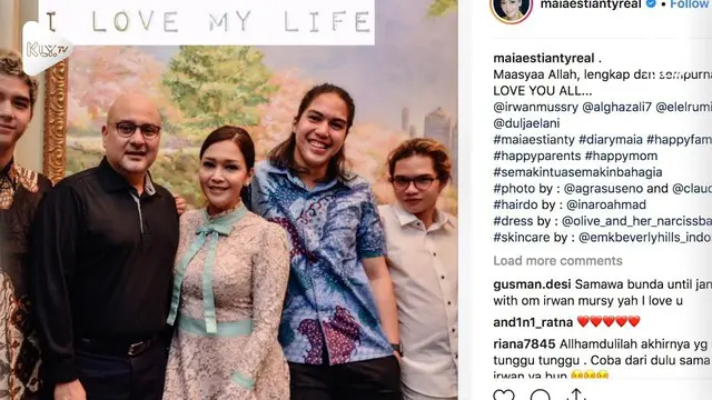 Maia menikah dengan Irwan Mussry di Tokyo. Potret kebersamaan Maia dengan irwan serta ketiga putranya ia unggah di media sosial.