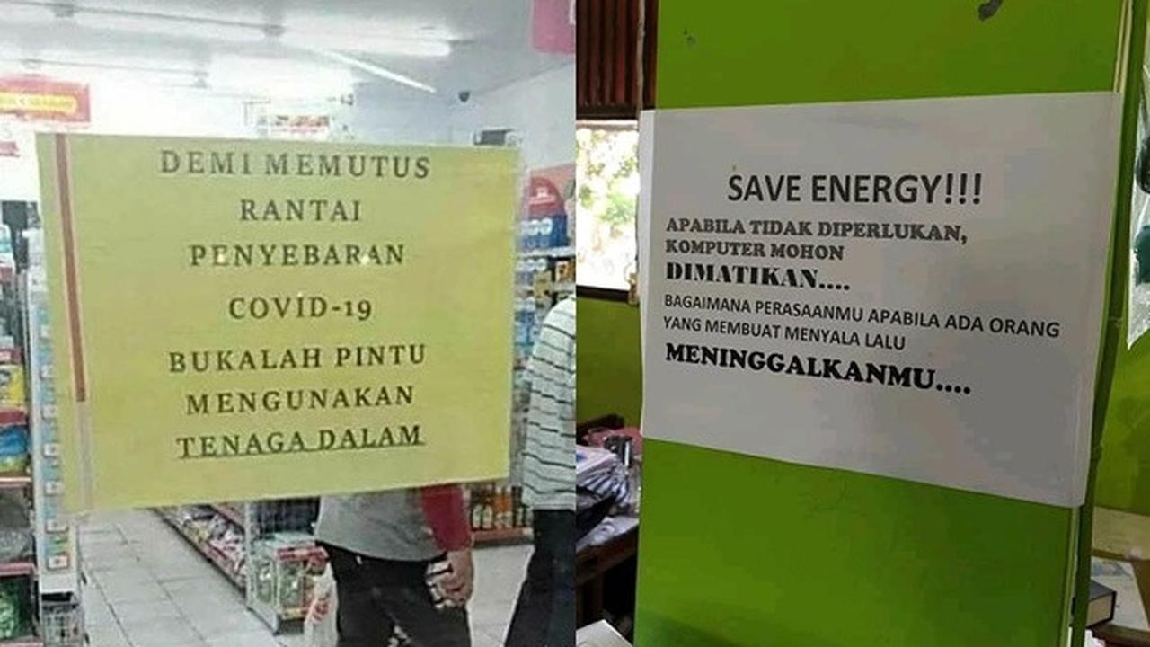 6 Pengumuman Nyeleneh di Tempat Umum Ini Bikin Gagal Paham