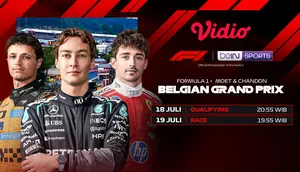 Nonton F1 Moët & Chandon Belgian Grand Prix: Duel Panas Bintang F1 Hanya di Vidio