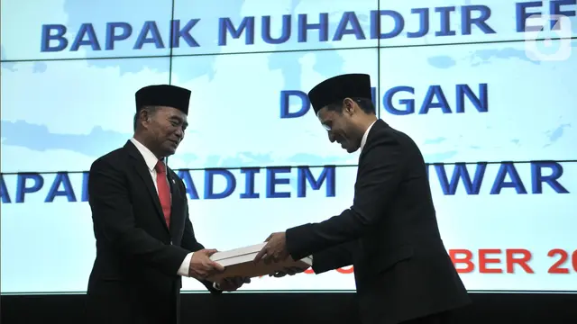 Muhadjir Effendy Lepas Jabatan Mendikbud ke Nadiem Makarim