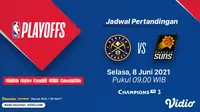 Live Streaming NBA Semifinal di Vidio Selasa 8 Juni 2021, Nuggets vs Suns. (Sumber : dok. vidio.com)