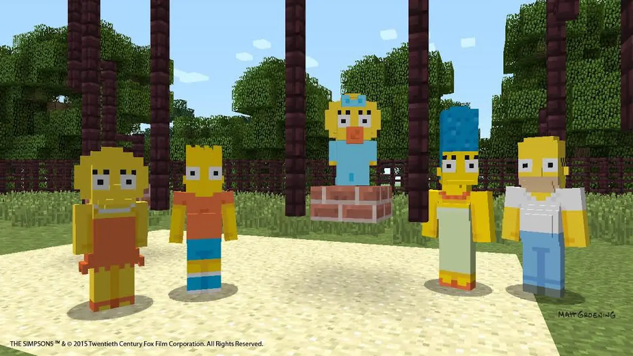 Keluarga The Simpsons akan Hadir di Minecraft