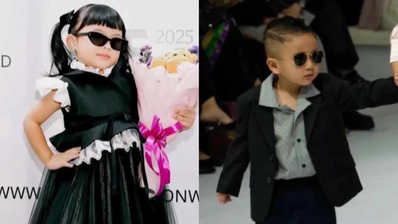 6 Beda Gaya Anak Artis Ameena dan Rayyanza Jadi Model JFW 2025, Bikin Gemas