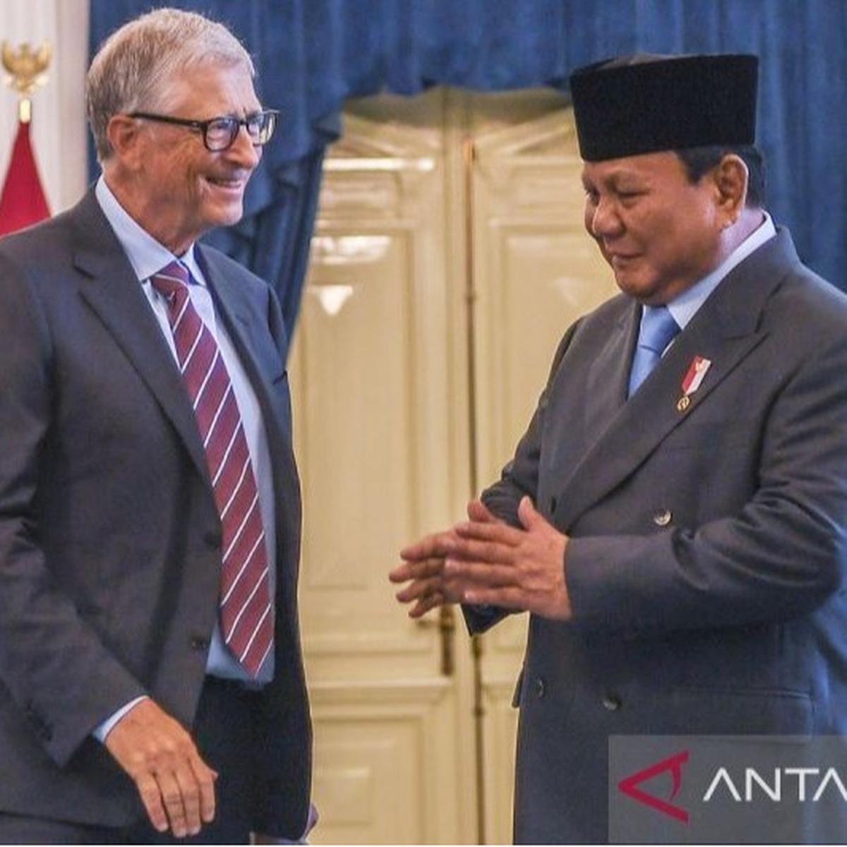 Bill Gates Beri Kucing Kesayangan Prabowo Boneka Paus, Suasana Pertemuan Jadi Hangat