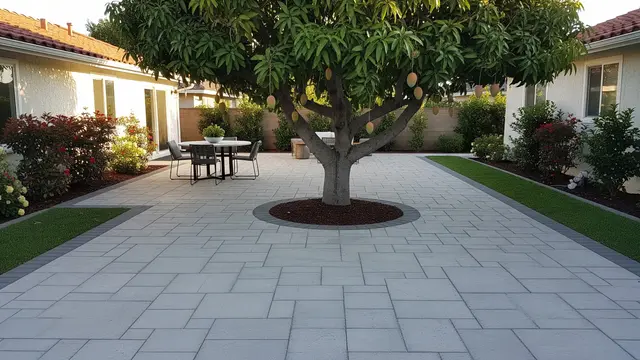 Paving Block untuk Halaman dengan Pohon Buah