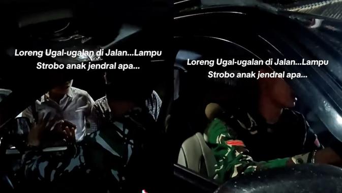 Viral TNI Berkendara Ugal-ugalan Pakai Strobo Nyaris Bikin Celaka Warga di Bandar Lampung
