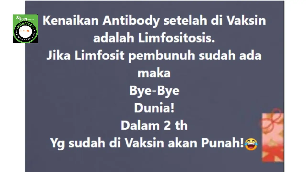 Cek Fakta Liputan6.com menelusuri kenaikan limfosit pasca vaksin akan membunuh