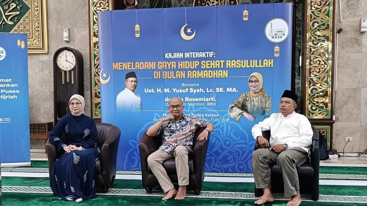 Kajian tentang menjaga kesehatan di bulan puasa yang dilihat dari perspektif Islam di Masjid Agung Sunda Kelapa. (Istimewa)