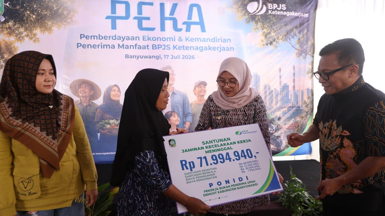 Dorong Kemandirian Ekonomi, 100 Ahli Waris Ikuti Program PEKA BPJS Ketenagakerjaan di Banyuwangi