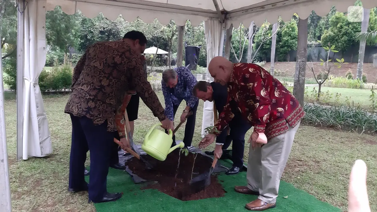 Pohon di Kedubes Inggris dalam rangka Queen's Green Canopy.