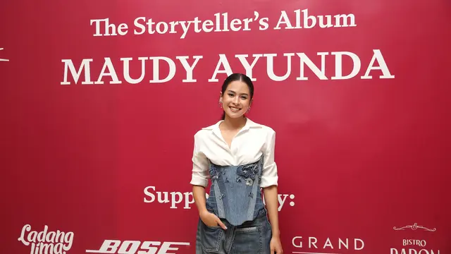 Maudy Ayunda dalam konferensi pers yang digelar di Plaza Indonesia, Jakarta Pusat (Dok/Fimela.com/Adrian Putra)