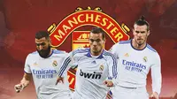 Manchester United - Karim Benzema, Wesley Sneijder, Gareth Bale (Bola.com/Adreanus Titus)