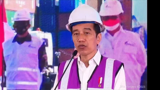 Presiden Joko Widodo atau Jokowi meresmikan pelepasan ekspor pertanian tahun 2021.