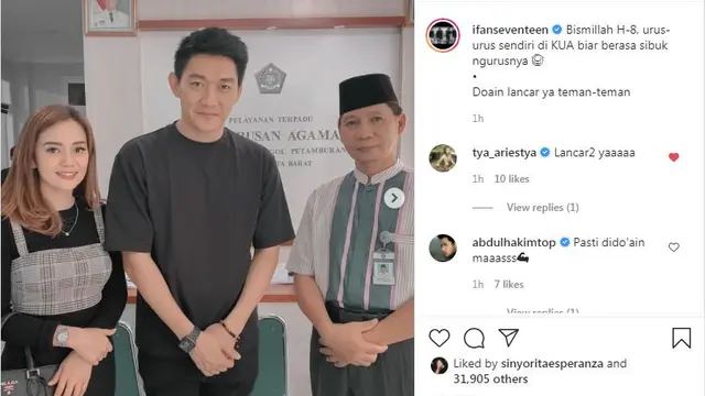 Ifan Seventeen urus sendiri penrikahannya ke KUA
