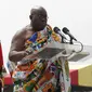 Presiden Ghana, Nana Akufo-Addo, saat menyampaikan pidato inagurasi (AP)