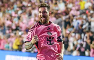 Kemenangan ini membuat Inter Miami berada di puncak klasemen wilayah timur MLS dengan 74 poin. Itu merupakan rekor poin terbanyak Inter Miami dalam satu musim. (AFP/Chris Arjoon)