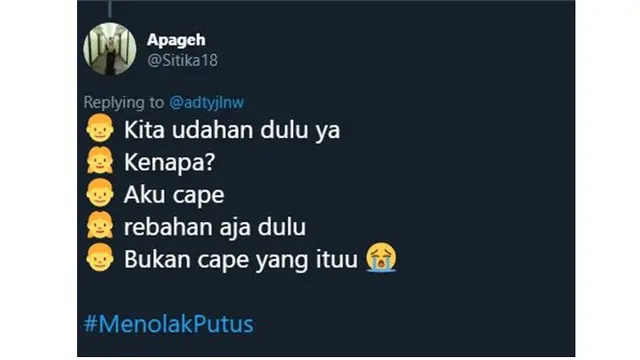 5 Cuitan #Menolakputus Ala Netizen Ini Menggelitik Banget