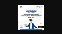 Pengumuman Seleksi PPG Dalam Jabatan 2022. (www.ppg.kemdikbud.go.id)