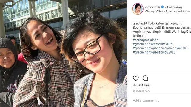 Gracia Indri (Foto: Instagram)