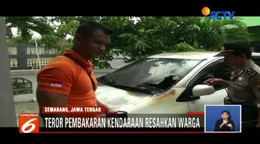 Teror bakar kendaraan di wilayah Semarang, tengah marak akhir-akhir ini. Gubernur Jateng mengimbau agar warga kembali menghidupkan siskamling.