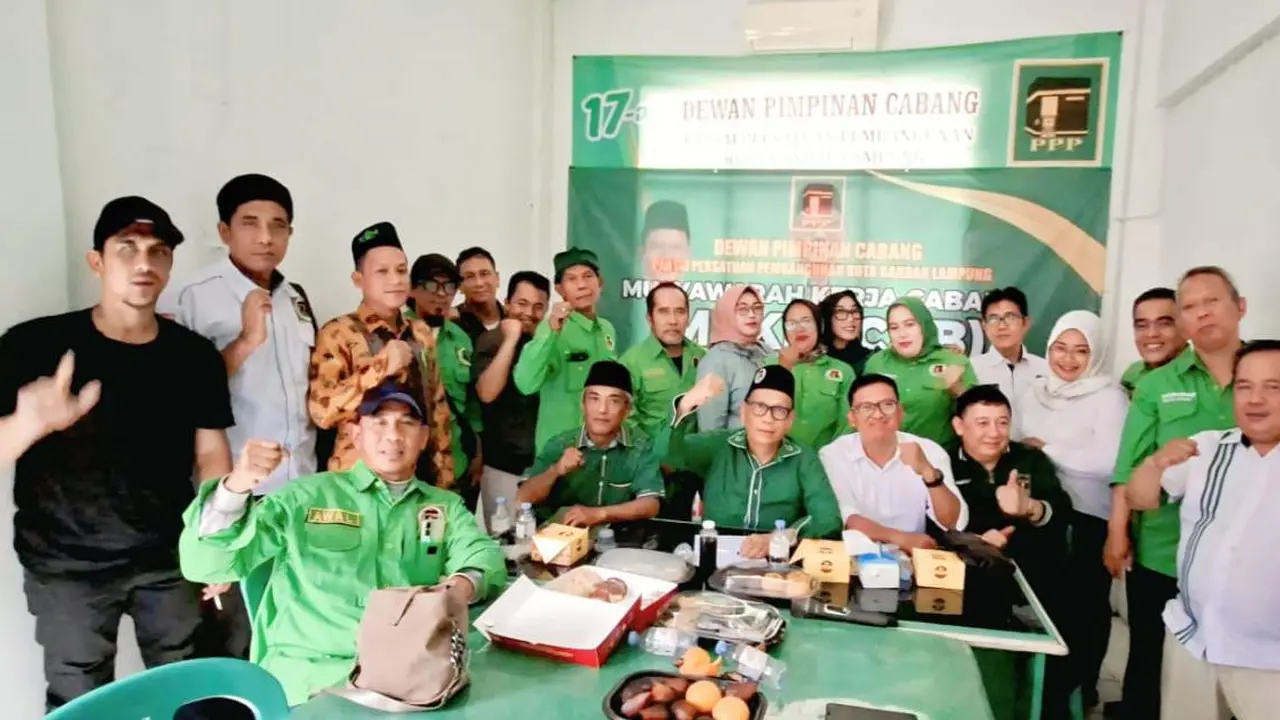 Dewan Pimpinan Cabang (DPC) Partai Persatuan Pembangunan (PPP) Kota Bandar Lampung menggelar Rapat Koordinasi Cabang (Rakorcab), Senin (1/9).