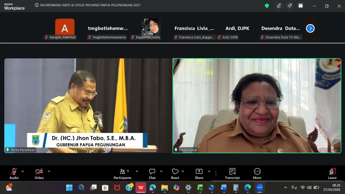 Wamendagri Ribka Haluk Tekankan Sinkronisasi RKPD 2027 Papua Pegunungan dengan Agenda Nasional