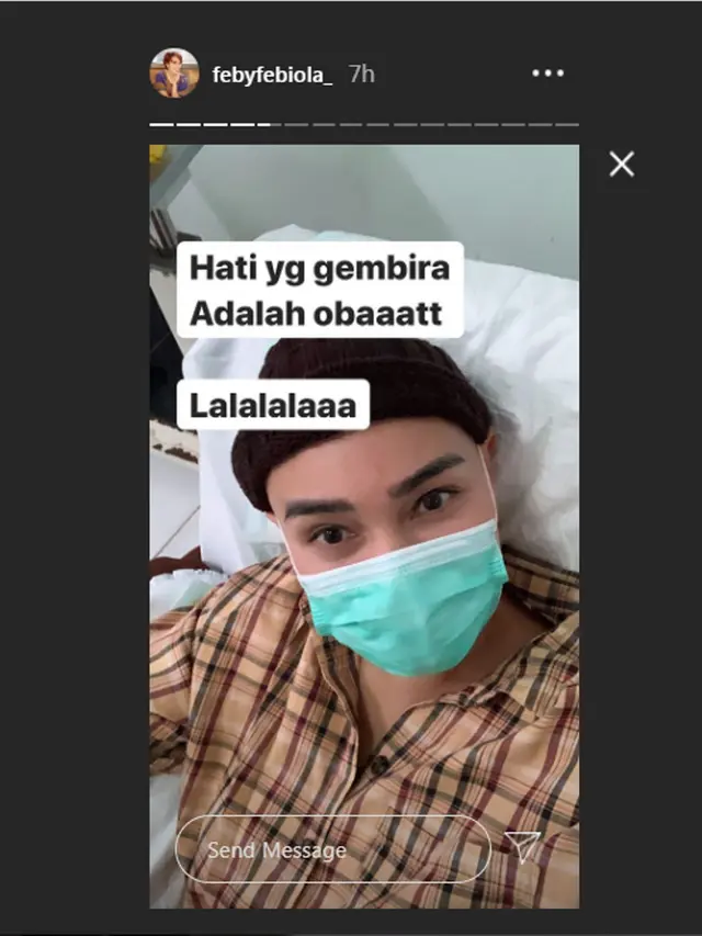 Feby Febiola tetap bahagia selama menjalani proses kemoterapi