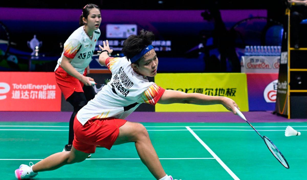 Di partai ketua, tim bulutangkis putri Indonesia menurunkan ganda&nbsp;Siti Fadia Silva Ramadhanti/Ribka Sugiarto.