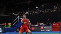 Pebulu tangkis ganda putra Indonesia Leo Rolly Carnando/Daniel Martin lolos ke babak 16 besar Singapore Open 2023. Tiket itu diraih setelah mengalahkan Supak Jomkoh/Kittinupong Kedren 16-21, 21-16, 21-16 di Singapore Indoor Stadium, Kallang, Singapura, Selasa (6/6/2023). (foto: PBSI)