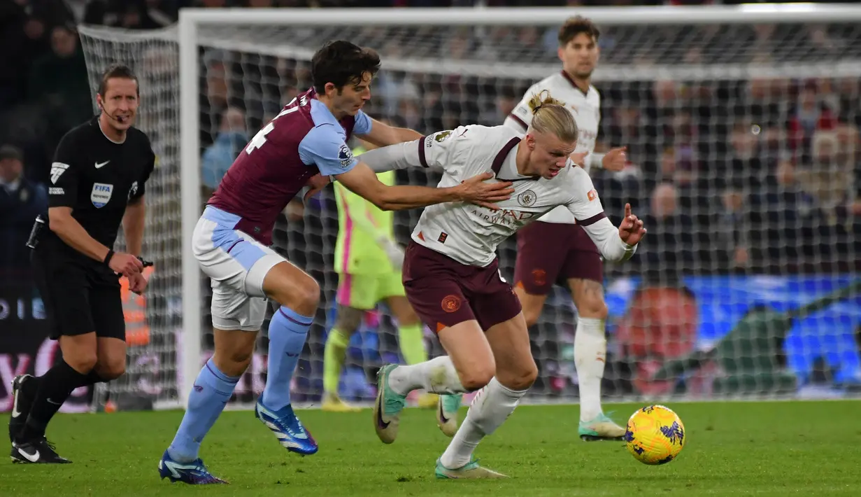 Aston Villa sukses mengalahkan Manchester City 1-0 pada lanjutan Liga Inggris musim ini. (AP Photo/Rui Vieira)