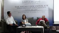 Survei SMRC terkait keterlibatan DPR dalam kasus korupsi e-KTP. (Liputan6.com/Nanda Perdana Putra)