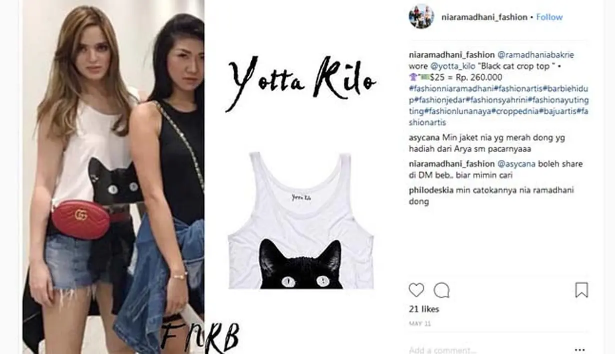 (Instagram/niaramadhani_fashion)