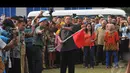 Sby dengan senang hati mau menjadi juri lomba lari pesta rakyat, Bogor, Selasa (18/8/2014) (Liputan6.com/Johan Tallo)