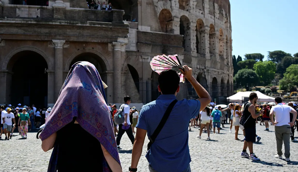 Suhu rata-rata di Italia telah meningkat 1,1 derajat dalam 30 tahun terakhir. (Tiziana FABI/AFP)