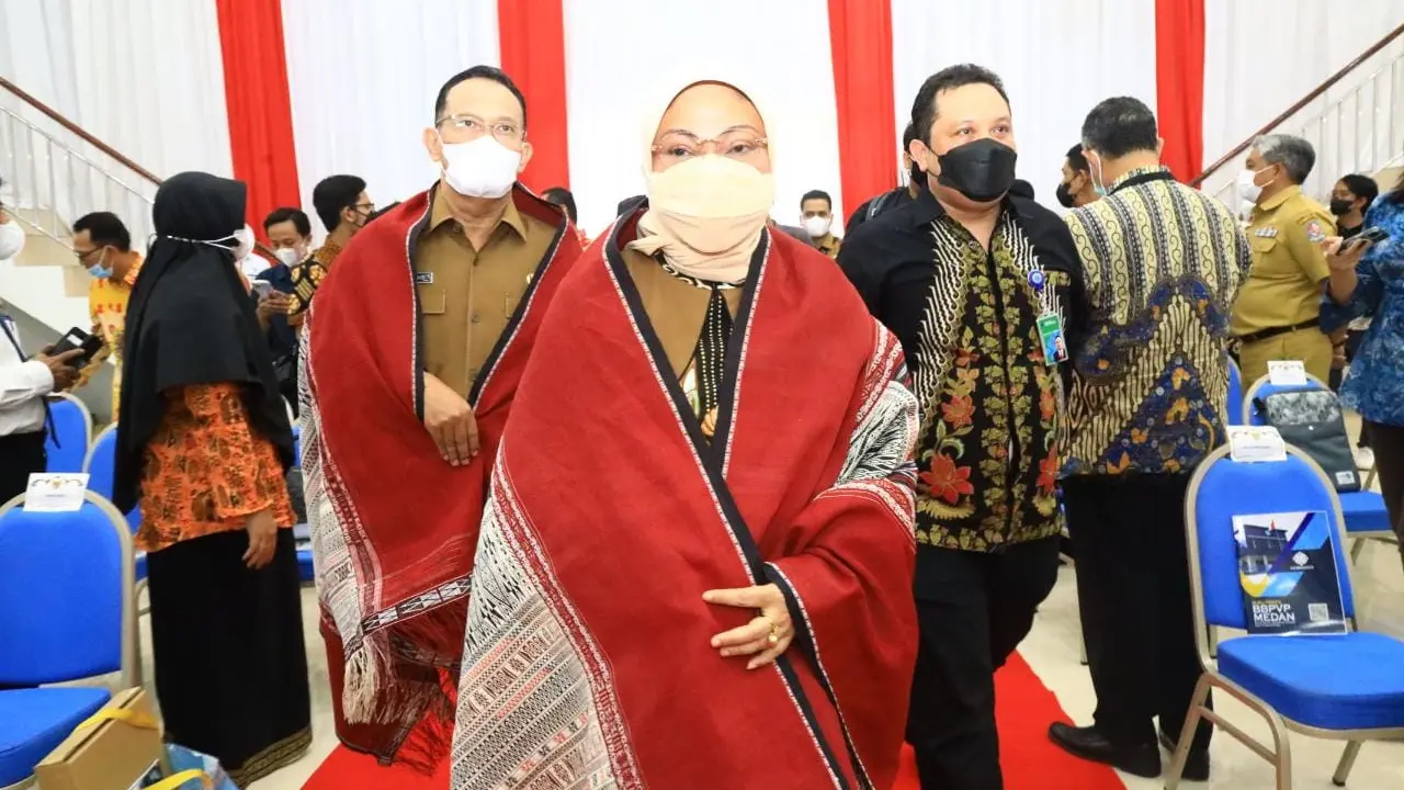 Menaker Ida Fauziyah dalam acara Inauguration of School Operation Kegiatan Pengembangan BLK Maritim (Istimewa)