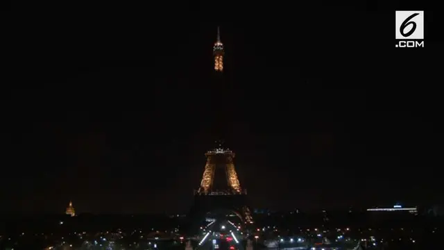 Tak seperti biasa, Rabu (12/12) malam menara Eiffel di Paris Prancis gelap gulita. Apa penyebabnya?