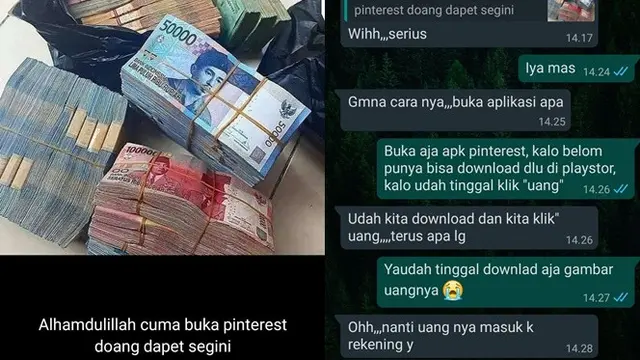 7 Chat Netizen Kena Prank Status Gambar Uang Ini Bikin Tepuk Jidat