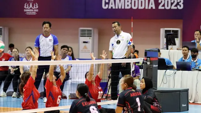 FOTO Bola Voli Duduk Putri ASEAN Para Games 2023