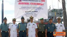 Citizen6, Davao City: Atase Pertahanan RI untuk Filipina, Kolonel laut (S) Djakaria P. Girsang dan Konsul Jenderal RI tiba di Dermaga Captain Feranil Pier, Naval Station Felix Apolinario, Davao City, Senin (1/5). (Pengirim: Badarudin Bakri)