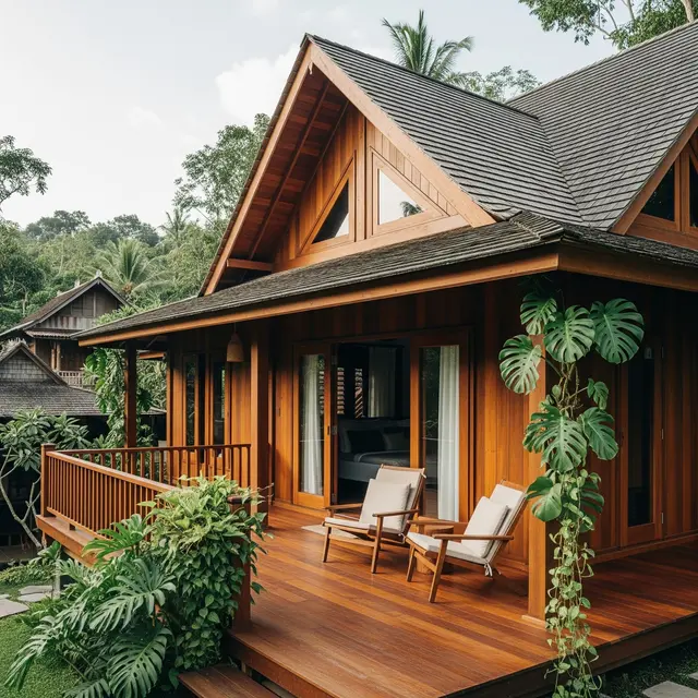 Inspirasi Rumah Kecil di Desa dengan Konsep Tropis Modern