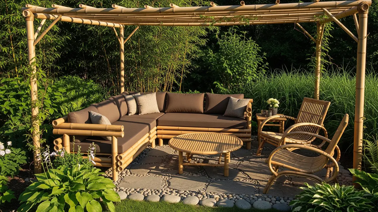 Tempat Duduk Kebun dari Bambu