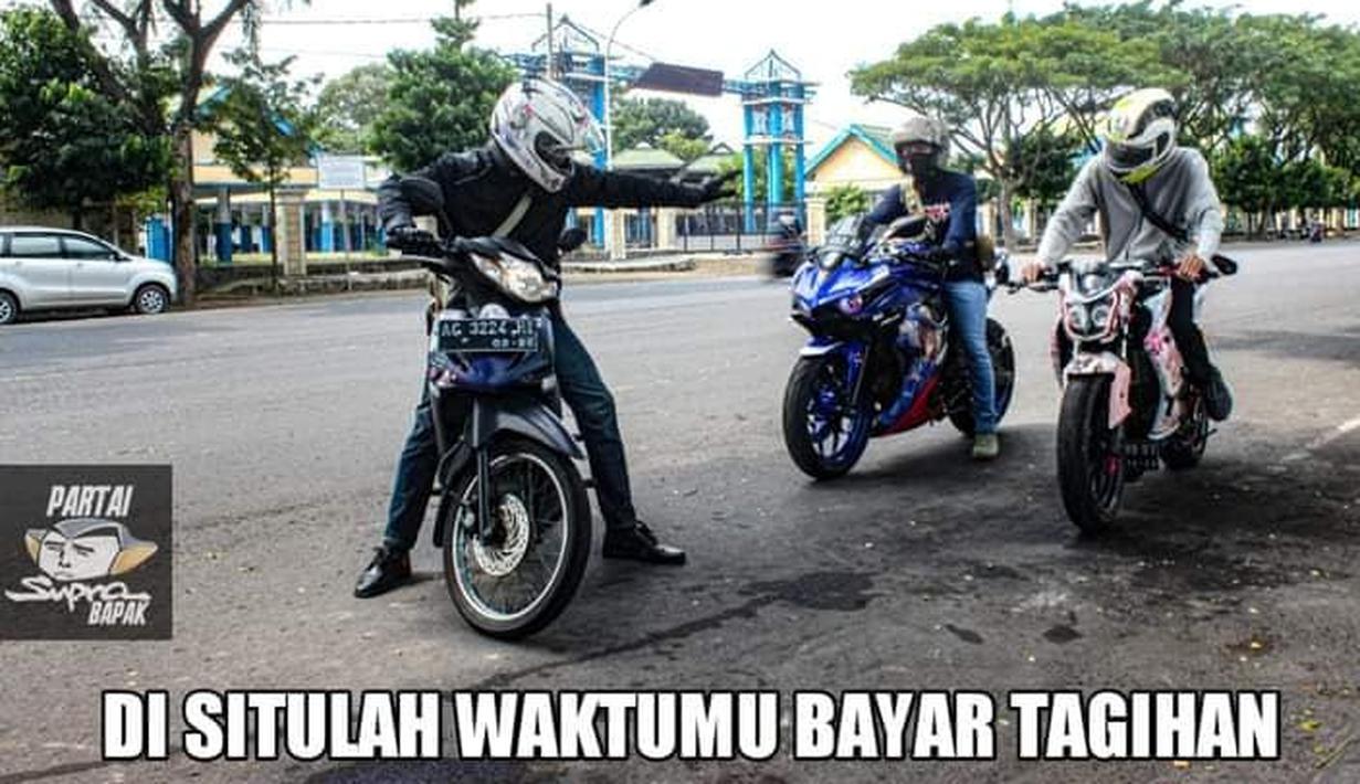 Disaat Revo Koperasi tepat didepan, saat itulah waktumu membayar cicilan moto sport mu (Source: facebook.com/ Semaras.Sia)